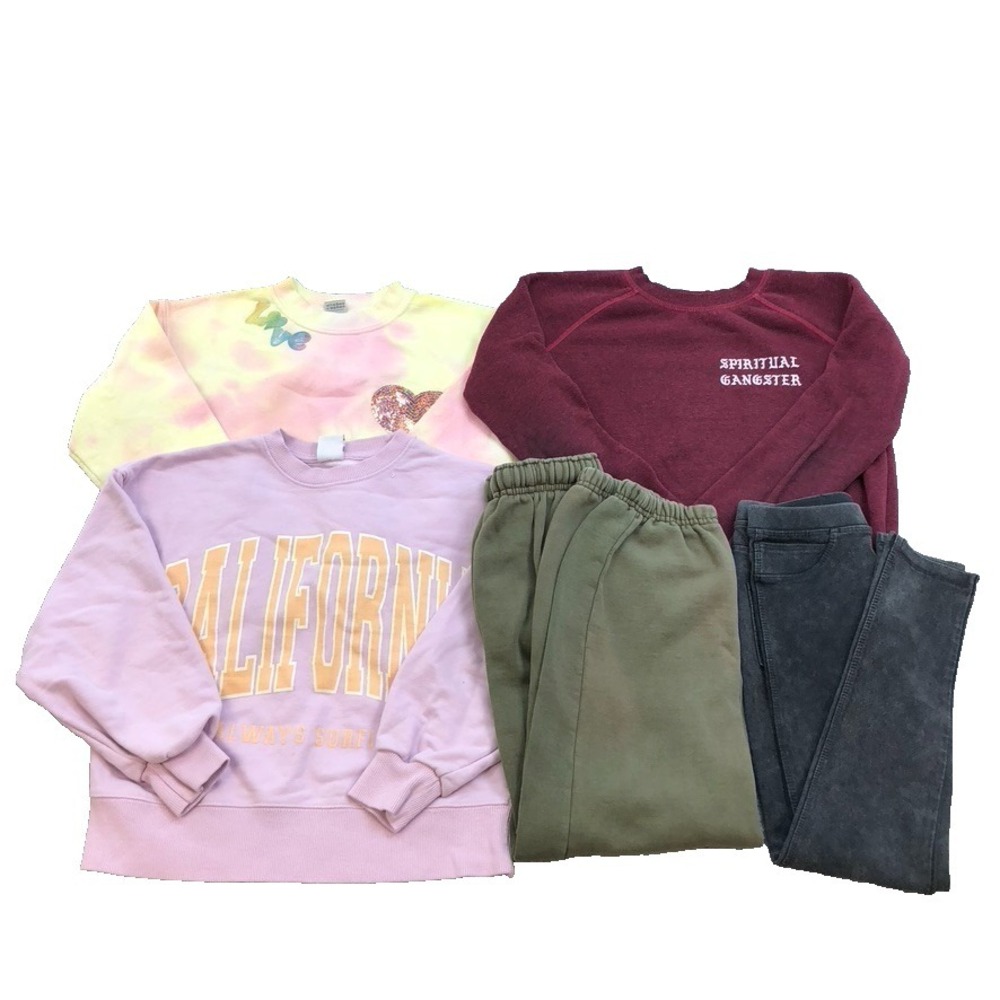 Zara Spiritual Gangster Outfit Lot Sweatshirt Sweatpants Girls 9 Small Comfort